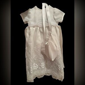 Elegant White Kids Formal Dress with Matching Bag